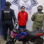 ASEGURAN POLICÍA DE APIZACO Y MARINA MOTOCICLETA CON REPORTE DE ROBO.